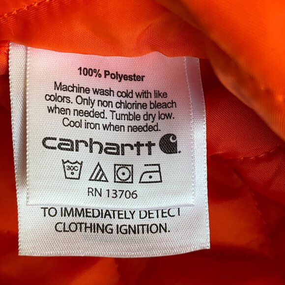 Carhartt Realtree Camo Full Zip Snowsuit Baby 6 mos Hooded Blaze Orange Outdoor - Picture 15 of 15